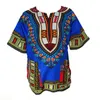 Casual klänningar mode kvinnors vintage dashiki klänning traditionell afrikansk tryck kort ärm skjorta robe femme t-shirt för kvinnor