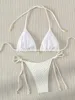 Damskie stroje kąpielowe seksowne bikini set White Shell Projektant Swimsuit 2024 Nowy kantar Push Up Up Micro Bikinis Summer Bathing Suit Side Boks stroje kąpielowe Y240429