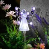 Planters POTS 1/2/4 bitar av Solar Angel Garden Lights Outdoor Waterproof Fairy Landscape Cemetery Decoration Led Piles Lawn gårdar Q2404291