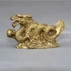 Dekorative Figuren Fengshui Chinese Volk Bronze Kupferständer Jahr Zodiac Dragon Statue Skulptur