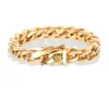 Łańcuch Link 814 mm Hip Hop Cuban Bracelet dla mężczyzn stal nierdzewna 18K Gold Galwalowe Bransoletka Moda Akcesoria biżuterii WAT9560422