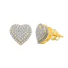 Chine fabricant Crystal Love Heart Shape vis Back Back Boucles d'oreilles micro Moisanite