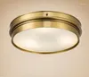 Ceiling Lights Brass Vintage LED Modern Light Lamp Home Lighting Living Room Lustre Flush Mount Luminaire Plafonnier