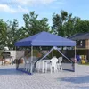 Blue 10 x 10 ft Pop Up Canopy Tent Outdoor Garden Stand Stall Booth Portable Steel Frame Awning Rainshed Kraflo