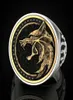 Classic Two Tone Wolf Head Rings for Men Vintage Fashion Punk Gotico Ring Gothic Ring Male Punk Jewelry Anniversary Gift6501997