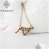 Colliers de pendentif Ponees vendant pavé en cristaux en cristal femmes bijoux léopard pour dames fashion animal collier gouttes livraison penda dhguh