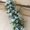 50100cm DIY Mariage Fleurs Arrangement mural Supplies Silk Rose Artificiel Floral Row Decor Marriage Arch Dethrop Decoration 240429