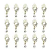 20 -stcs 3d boog nagel art charms Rhinestones luxe metalen kristallen diamanten met parels voor nagelontwerp hanger edelstenen voor DIY Salon 240430