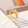 Band Rings Fashionable new design with zircon gold rose gold suitable for women to wear J240429