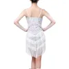 Wear Wear Women Wequen Dance Dance Dance Abito per adulti Flapper ruggenti Gatsby Dancewwear Dancewwear Napsel BodyCon Rave Costume