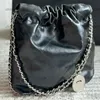 Elegancki prosty skórzany diamentowy luksusowy damski otwartą torebkę dekorację metalową skórzaną łańcuch jednopoziomowy Crossbody pod pachami torba Bankiet Bankietowa 20x20 cm