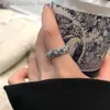 Дизайнерский кольцо для женщины TiffanyBead Ring Luxury Love Ring Light Luxury Style Style T Home Cross Full Diamond Open Ring Womens Blue Set Pink Crystal Ring