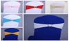 Spandex Elastic Wedding Chair Cover Bands Bands d'anniversaire de mariage Fête de mariage Chaise élastique Boucle Decoration 17 Couleurs disponibles DBC2547145