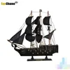 Home Decoration Mediterranean Style Caribbean Pirate Black Pearl Ship Model Birthday Gift Desk Ornament A01 Living Room Decor 240430