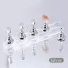 Manyetik tırnak tutucu yanlış tırnak ucu uygulama standı kristal taban tutucu çivi sanat ekranı sanat salonu diy pratiği için 5pcs/set