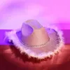 Basker 2024 glitter cowboy hatt glittrande brett gräl västra cowgirl för kvinnor män halloween cosplay nattfest fancy klänning kostym