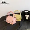 Torby na ramię CVVO GLMC Mini PU skórzany crossbody for Women 2024 Proste srebrne łańcuchowe torebki i torebki