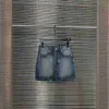 Skirts Designer Brand 2024 Été Nouvelle demi-jupe faisant de l'ancien Water Wash Craft Full Body Industrie lourde Explosif Flash Denim court pour femmes 7nbn