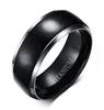 8mm titanium ringen voor mannen dames zwarte koepel tweekleurige glanzende high -polish trouwring maat 613558720