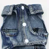 Джинсовая куртка для собак прохладные щенки джинсовые рубашки для маленьких средних собак кошки оланчарные жилеты вымытые царапины дизайнерская одежда 240428