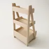 1PCSミニ木製テーブルドールハウスDIYデコレーションシーンテーブルと椅子モデル家具おもちゃドールハウス112 240430