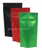 100 stcs 85x13cm 33x51quot Recyclebare groene rood zwart doorzichtige ritssluiting opbergzakken Metallic Mylar Zip Lock Stand Up Bag7705313