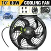 Fan elettriche universali da 10 pollici neri ultra-sottile ventola push-pull radiatore elettrico raffreddamento 12v 80w installazione kitwx