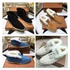 Suede Leather Male Womens Winter Dress Casual Shoes Loro Tassels Designer Open Walk Flats Mocassin Plus Chaussure Schuhe Size 45 46