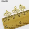 Anhänger Halsketten 12 PCs Goldfarbe Zirkon Augen Accessoires für Schmuck Herstellung schön 7694