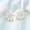 Stud -oorbellen Bloem voor vrouwen 3 stijlen zomer kleine oor nagels fijne sieraden gevoelige oren brincos designer merk Bijoux