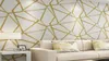Fashion 3D Papier mural géométrique Design moderne Silver Stripe Match Grey Wallpaper Roll chambre salon Home Decoration14953228688585