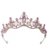 Tiaras 13 kleuren groen roze kristallen kroon haarjurk accessoires tiara voor vrouwen meisjes feestje strass bruids kroon haar sieraden