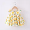 Girls 'Dress Cotton Summer New Baby Princess Abito da bambina Scapa per bambini Sunda da prese per bambini