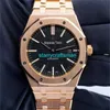 Luxury Watches APS Factory Audemar Pigue Royal Oak 15400or 18K Rose Gold Black Dial Paper Sttc