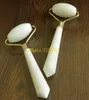 Ganzes Gesichtsrelaxation Schlampe Werkzeug Weiß Natural Jade Roller Massagegeräte für Gesicht Jade Massage Stone6382798