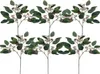 6 pcs fausses graines d'eucalyptus à feuilles artificielles verdure artificielle des feuilles artificielles tiges de printemps verts pour arrangements floraux2422711