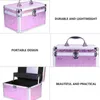 Cosmetic Organizer 1. packaging box aluminum alloy portable cosmetic adjustable container (6 tray boxes) Q240429