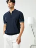 Polos pour hommes Vêtements d'été de luxe en V couche en V Polo à manches courtes à manches de la couleur unie de la couleur