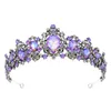 Tiaras Luxury Queen Girls Purple Crystal Crown Bridal Hair Accessories Elegante bruiloft Tiaras Diadeem vrouwen Dress Hoofdbanden
