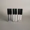 Storage Bottles 7ml Clear Plastic Eyeliner Mascara Liquid Tube Black Lid Protable Cosmetic Packaging Round Lip Glaze Gloss Bottle 50pcs/Lot