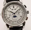 U1 TOP AAA Super Complication Horloge 5270G Automatic Mens Watch Moon Phase compliquée Silver Calan Perpetual Calendar Watches Black Leather Montre de Luxe L614