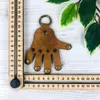 Keychains Lanyards Interesting Middle Finger Leather Keychain Creative School Bag Car Pendant Key Storage New Pavilion Gift Q240429