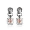 David Yurma Jewelry Designer Jewelry David XX Yurma Sterling Silver Versatile Zircon Link Twisted Double Button Earrings Wish David Aa Y 9768