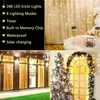Luci a corda di ghiacciole solare a LED impermeabili di decorazioni natalizie Luci a corda per la camera da letto per il giardino del giardino festa di matrimonio 240419