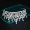 Tiaras coréen Elegant Silver Color Crystal Tiara Crown For Women Girls Wedding Luxury New Bridal Queen Hair Dress ACCESSOIRES
