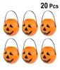 20 PCS Plastic Pumpkin Bucket Stijlvolle prestaties Props Sweet Holder voor Home Halloween Party Decorations Organizer Box Y2010069995075