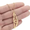 Подвесные ожерелья женское ожерелье Женщины ювелирные изделия Израиль карта еврейские украшения 10168165563