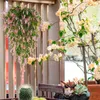 Decoratieve bloemen Kunstmatige hangende nep Vine slinger planten voor thuis bruiloftsfeest buitentuin muurmanden tuindecor bonsai bonsai