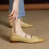 Designer de sapatos casuais para mulheres cinturões Mary Janes Point Toe Oxford Feminino Flats Saltos baixos Vestido Primavera 1732C
