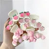 Candy Pink Peach Hair Clip For Women Girls Girls Big Size Bear Clips Haarspeld Fashion Accessories Styling Tool